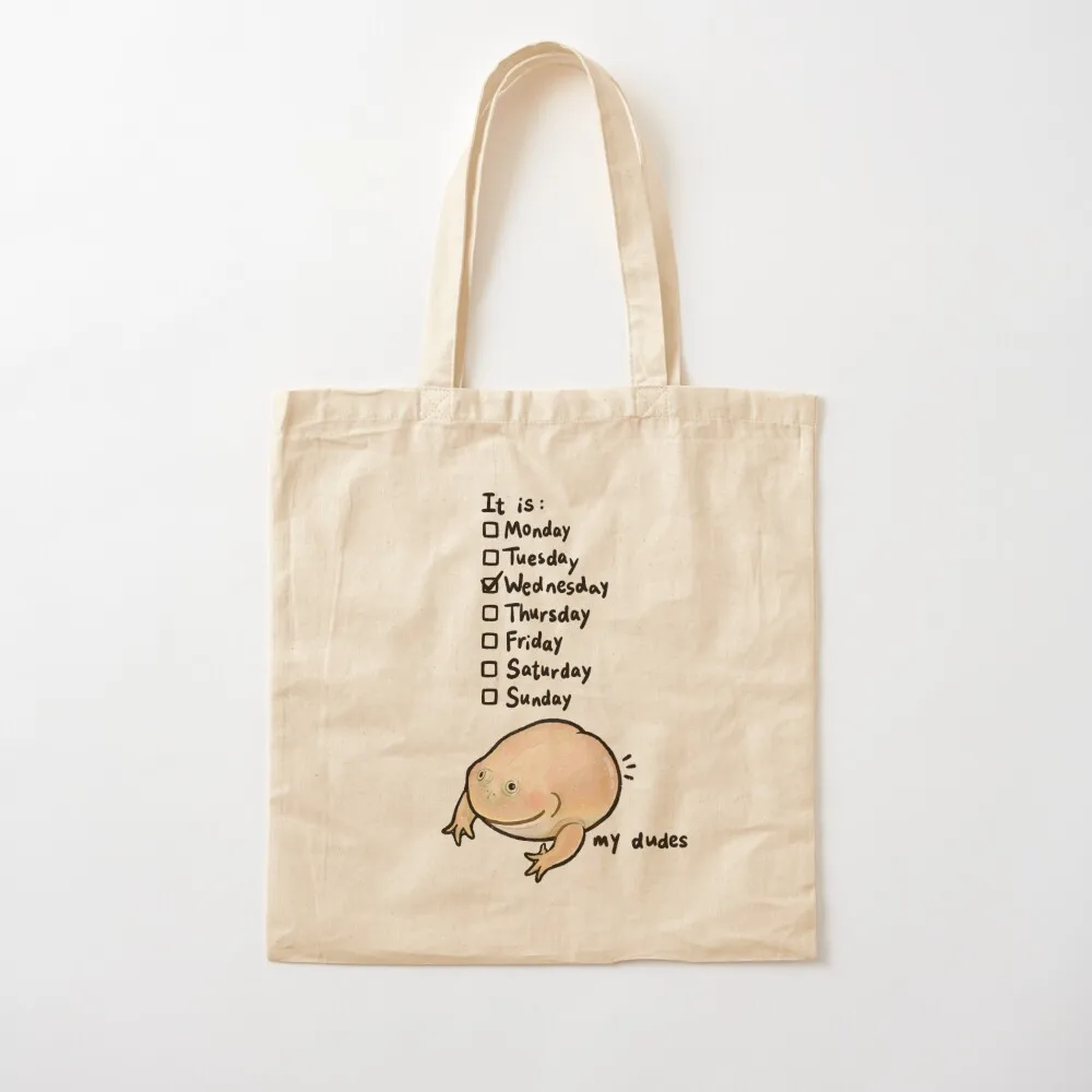 

It is Wednesday my dudes frog meme Tote Bag sacs de shopping Women's bag hand bag canvas shopping Canvas Tote