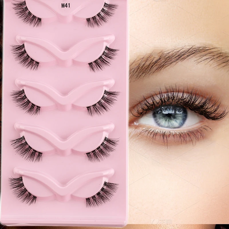 Luxury silk long Lashes Dramatic Plastic Cotton Stalk Fake lashes makeup maquillage femme