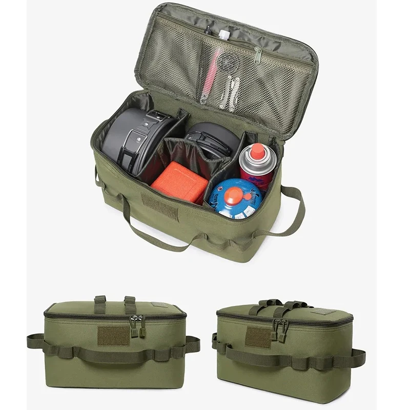 

Outdoor Camping Gas Tank Storage Bag Large Capacity Ground Nail Tool Bag Gas Canister Picnic Cookware Utensils Kit Bag