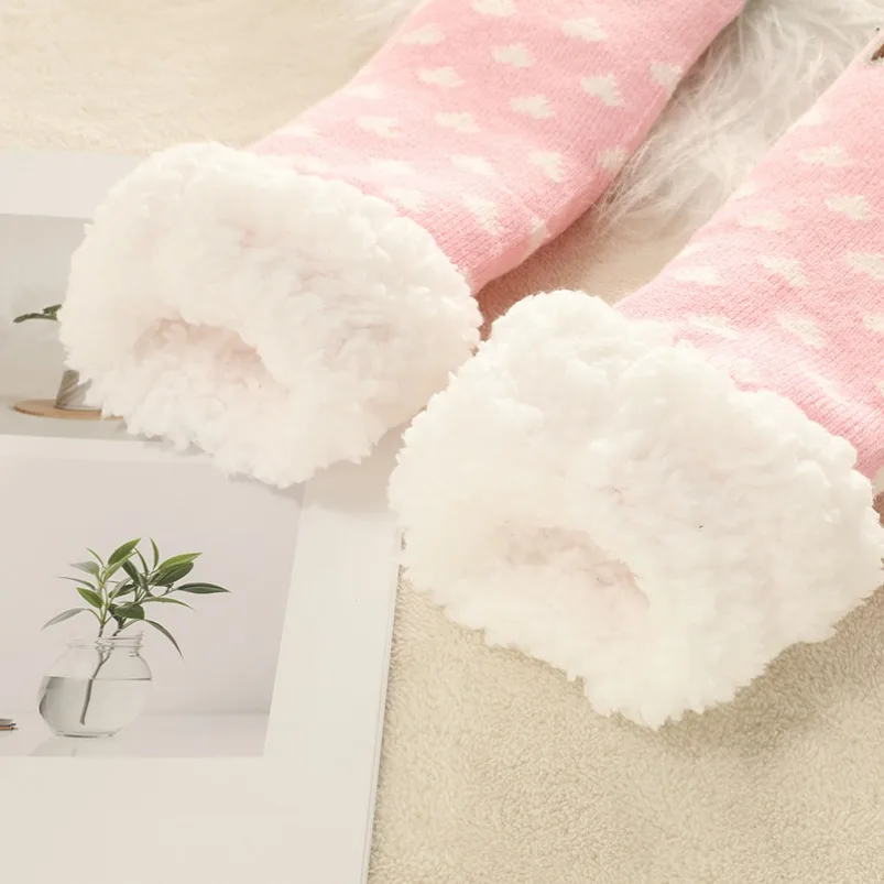 Womens Fuzzy Sock Dog Cat Panda Fox Children Soft Female Winter Warm Plush Non Slip Grip Thermal Fluffy Slipper Socks Unicorn