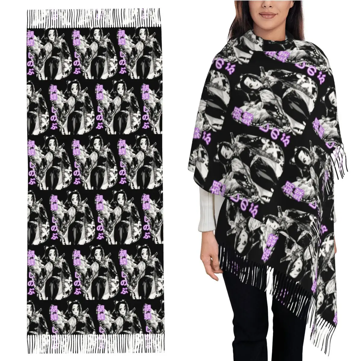 

Шарф Kocho, шарфы с кисточками для женщин, мягкие теплые шали и накидки, длинная осенне-зимняя шаль