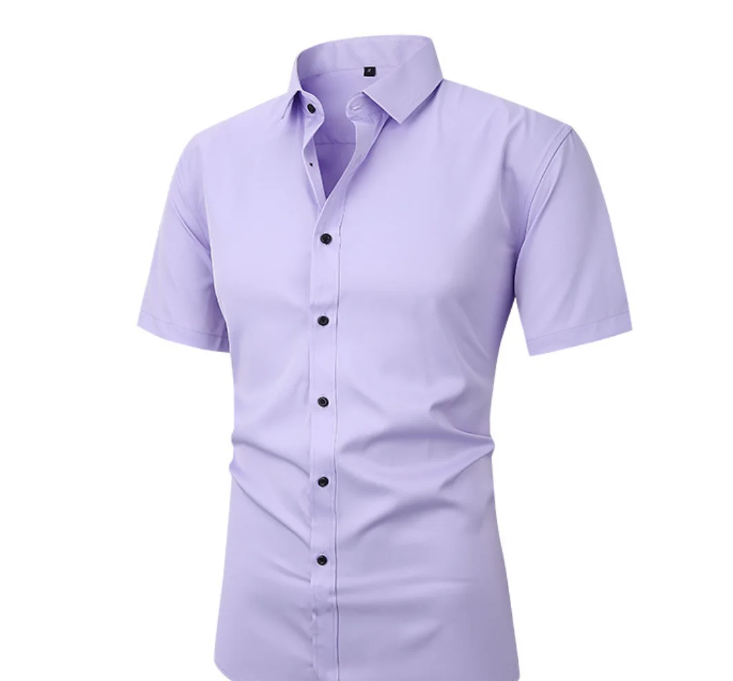 Camisa de negócios com top elástico para homens