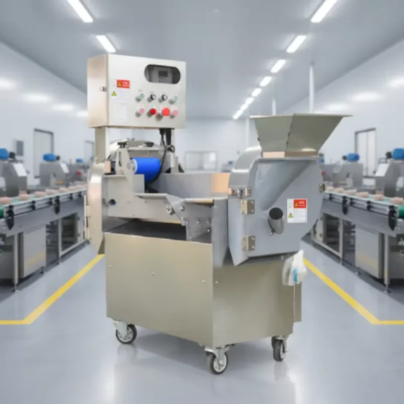 Commercial Double Head Electric Vegetable Cutter Multi Function Slicing and Shredding Machine for Kitchen Food Processing