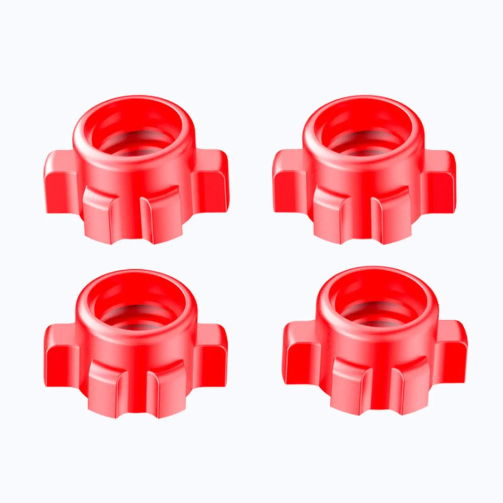 4 Pieces Dumbbell Locking Nut Threaded Dumbbell Nut with Edge Hand-Tightened