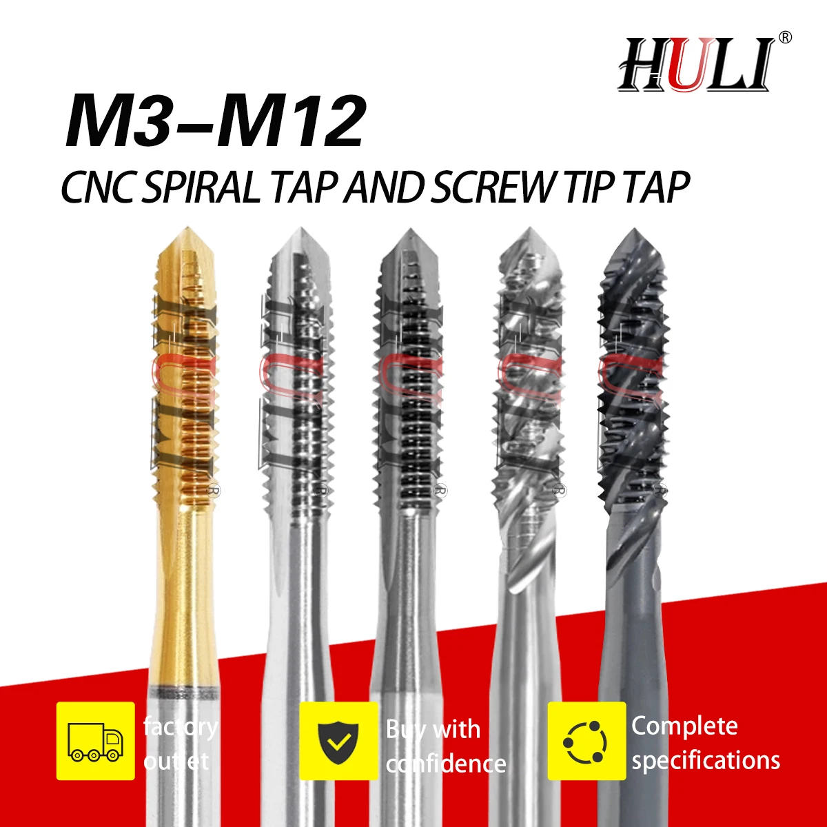 

Спиральные остроконечные метчики с ЧПУ M3 M4 M5 M6 M8 M10 M12 Верхняя прямая канавка Шелковая атака Специальный станок для нарезания резьбы для машинных метчиков