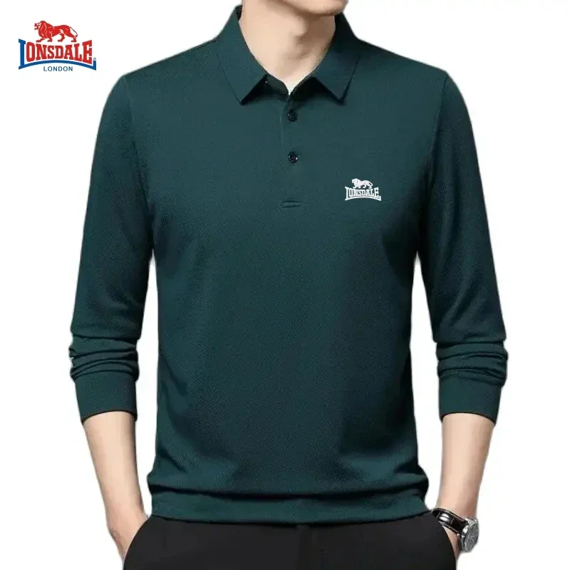 Spring and Autumn Men\'s High Quality Embroidered Long Sleeve Polo Shirt New Luxury Fashion Business Leisure Multi Functional Top