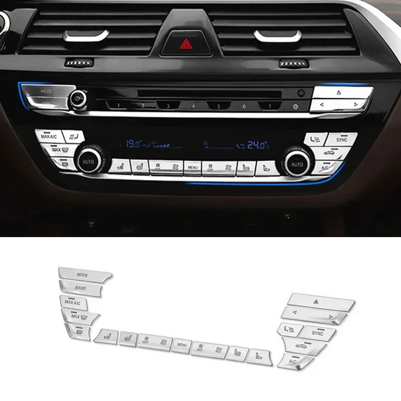 

For BMW 5 Series 6GT G32 G30 17-21 Chrome Center Control Button Switch Adjust Decorate Cover Trim