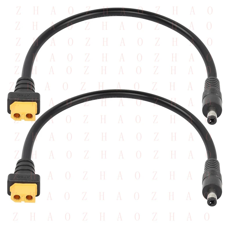 L+ for XT60 Female to Male DC 5.5mm X 2.1mm FPV Monitor Drone Power Charging Cable Cord