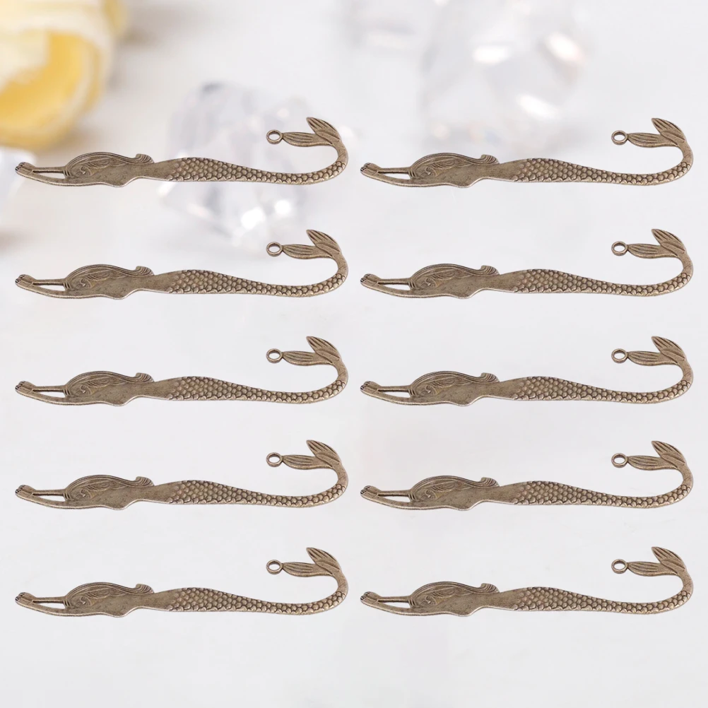 

10pcs Alloy Mermaid Girl Pendants Diy Charm Set Jewelry Making Accessories Necklace Bracelet Keychain Dangle Decorative Pendant