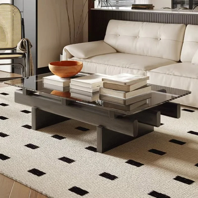 

Минималистичные эстетические журнальные столики, современный дизайн, японский квадратный боковой стол, гостиная, уникальная домашняя мебель