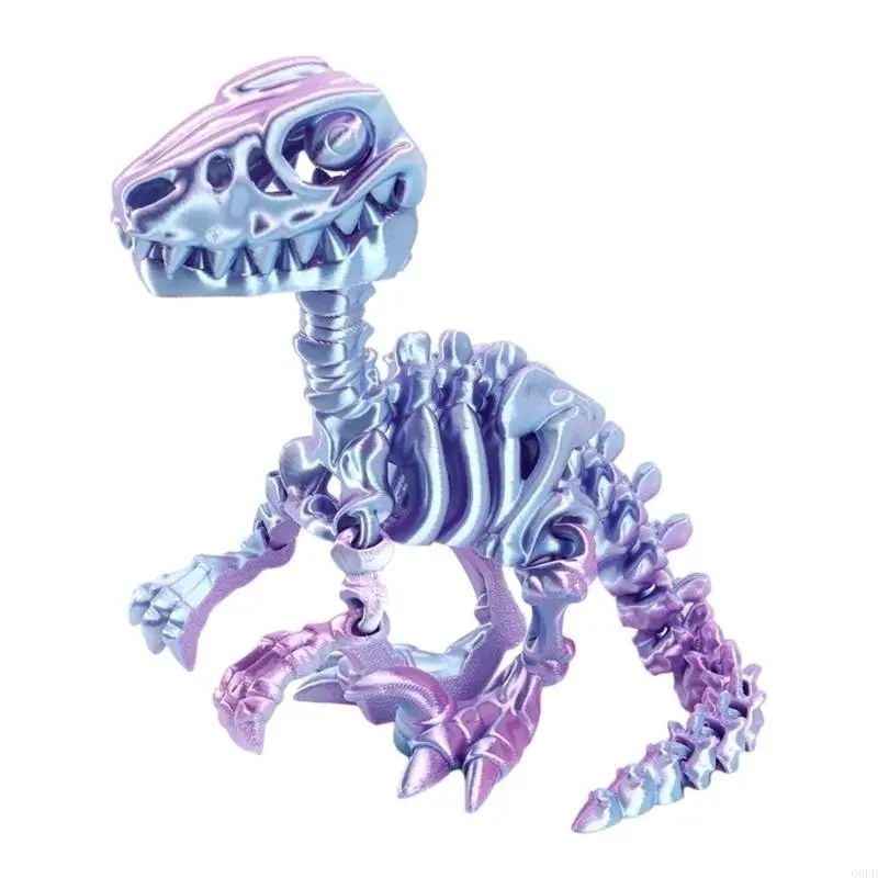 Poable Raptors Skeleton Model Figur Flexible Gelenke -Druck Figur Kinderspielzeug