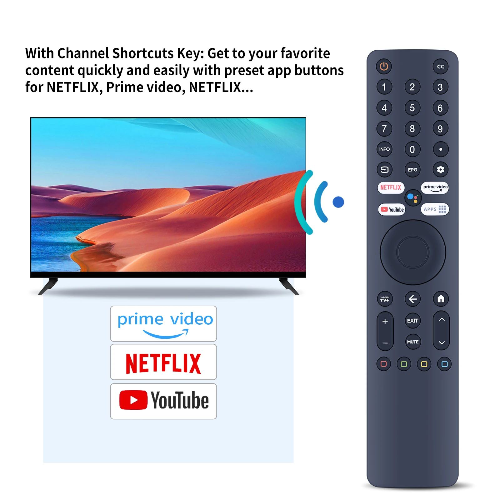 جهاز تحكم عن بعد صوتي XMRM-ML جديد لتلفزيون Xiaomi Ultra HD 4K QLED Q2 50 "55" 65" #6