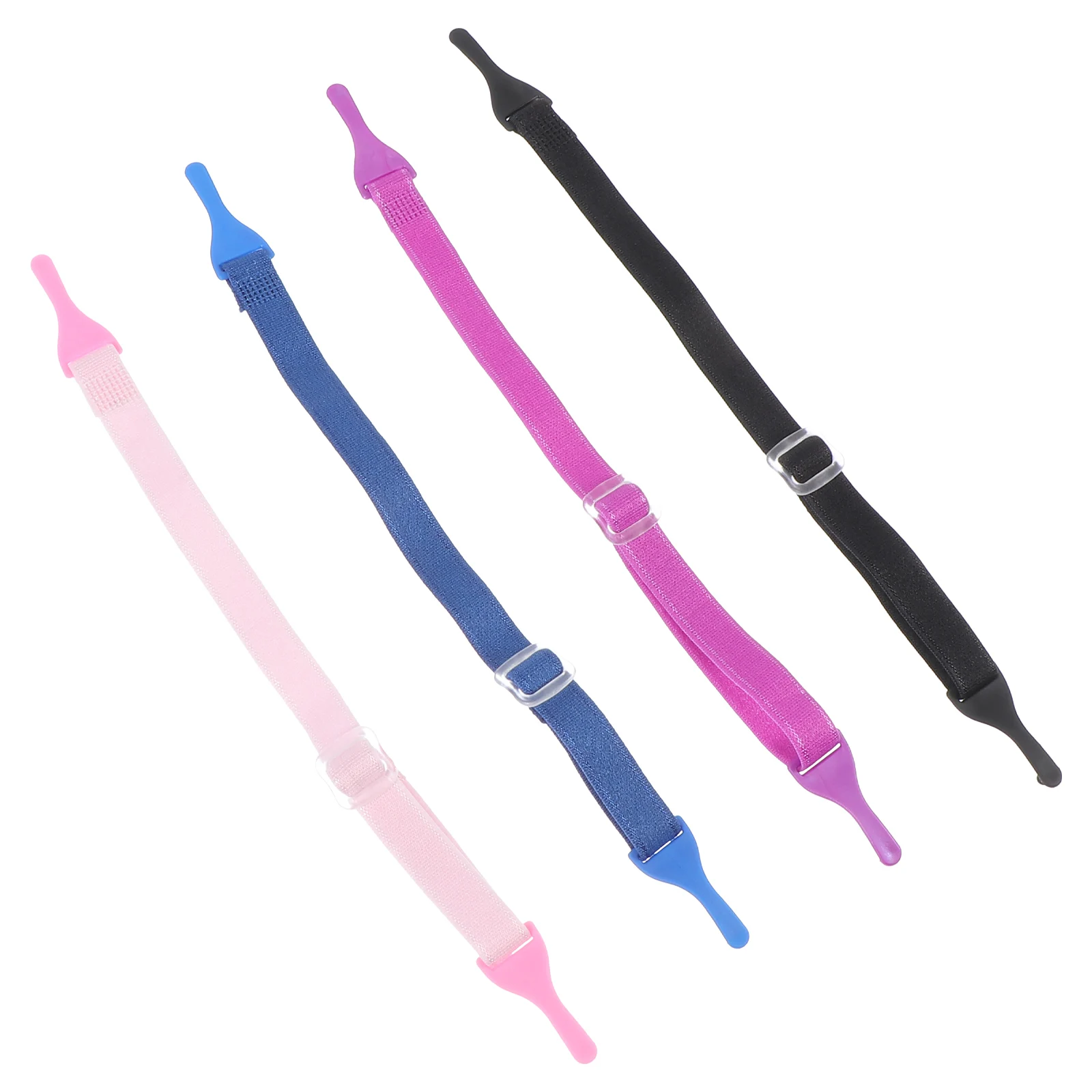 

4pcs Eyeglasses Hanging Ropes Elastic Purple Blue Adjustable Clip Glasses Lanyards For Running Walking Hiking Camping