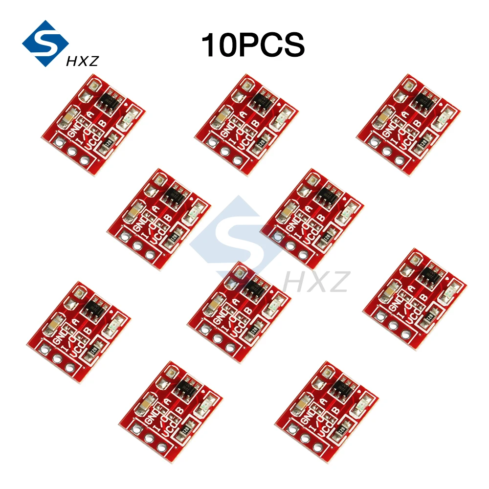 10Pcs/5Pcs NEW TTP223 Touch Button Module Capacitor Type Single Channel Self Locking Touch Switch Sensor 2.5V-5.5V for Arduino