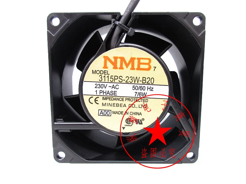 

NMB 3115PS-23T-B20 A00 AC 230V 7/6W 80x80x38mm Server Cooling Fan