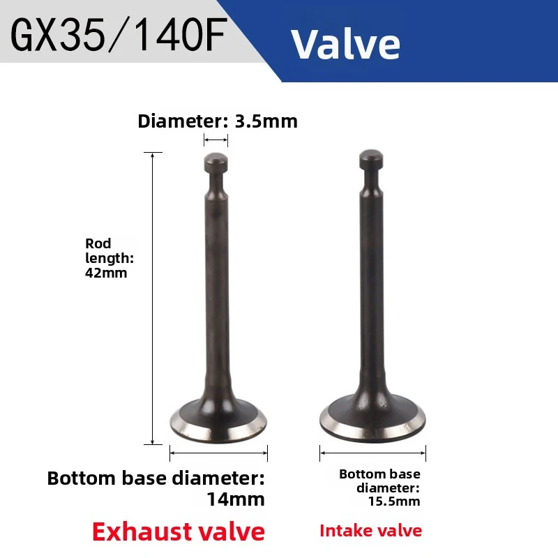 XMSJ Intake Exhaust Valves for 139 140F GX35 4-Stroke Brush Cutter Lawn Mower Cylinder Head  Engine Universal Spare Part