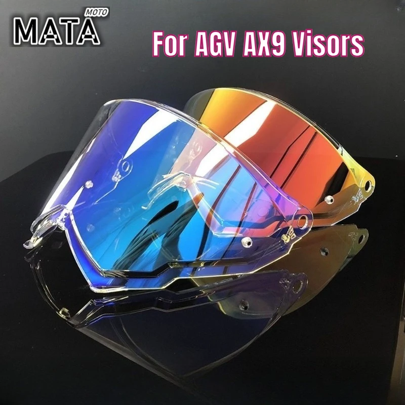 For AGV AX9 Carbon Fiber Visors Locomotive Off-road Helmet Visors Tension Helmet Lens Opening Helmet Accessories