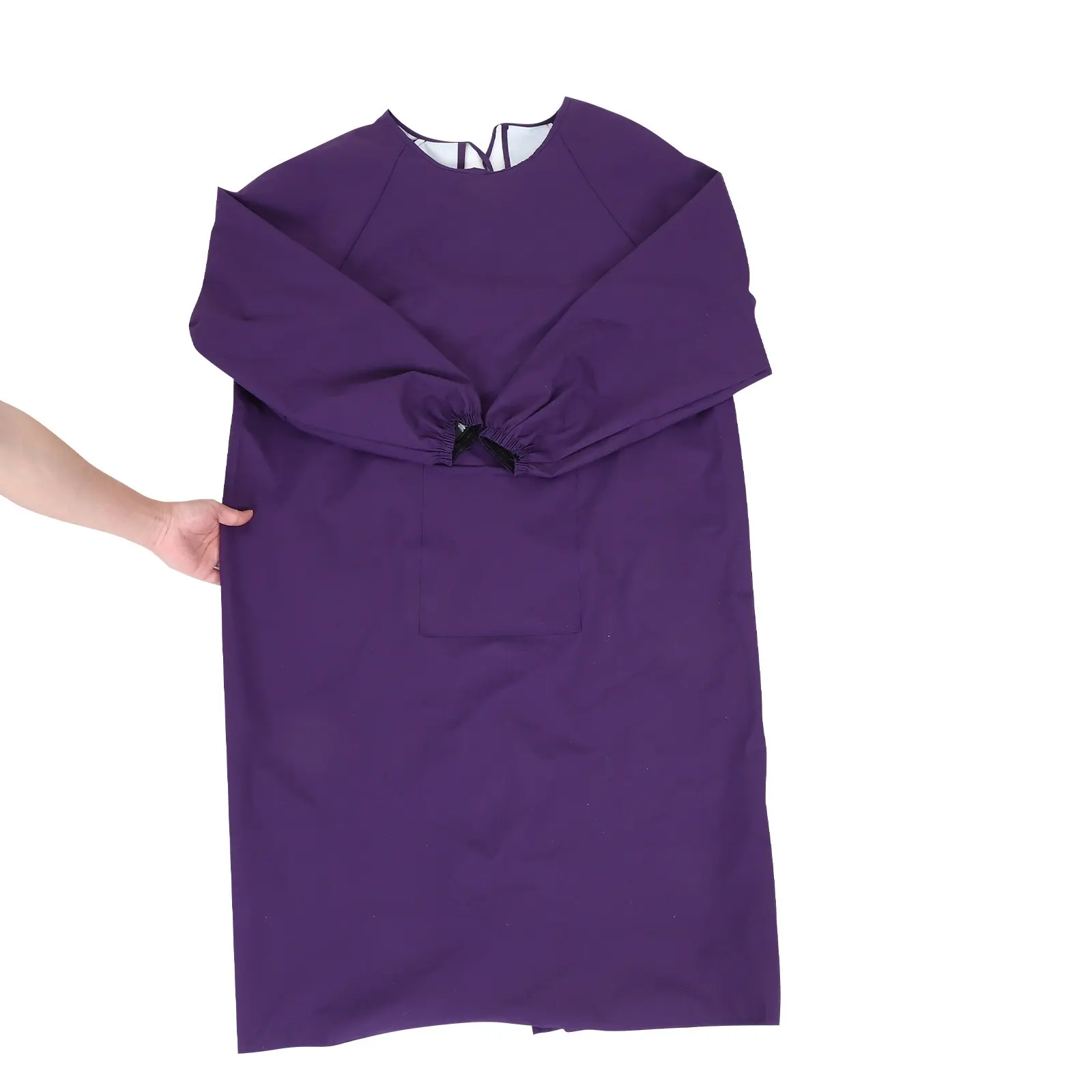 

Фиолетовый водонепроницаемый фартук с длинными рукавами, маслостойкий, регулируемый, для кухни, выпечки, садоводства, мытья посуды, уборки, для поваров