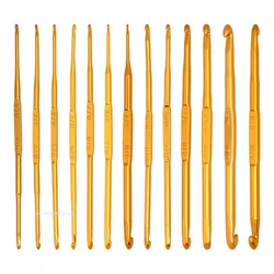 2/0- 7/0 Aluminum Alloy Sewing Crochet Double Head Craft Hook Handmade Woven DIY Yarn Clothing Kniting Needles Tools Beginners