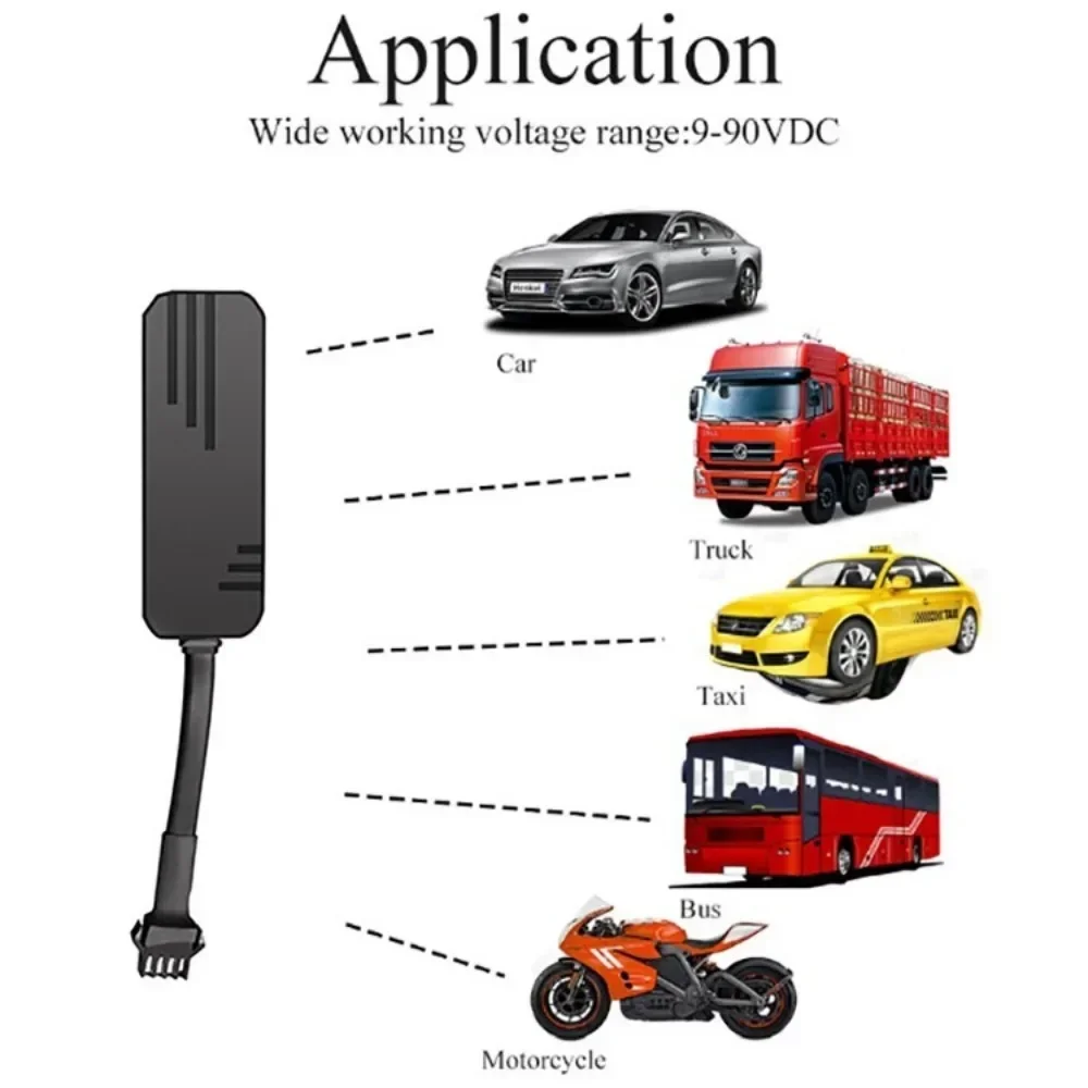 Veclumin 4G Motorcycle Car Truck GPS CP044 Locator Burglar Alarm Car Wiring GPS Locator Vibration Alarmpower Failure Alarm