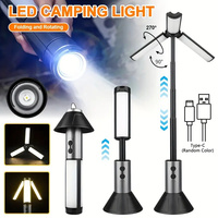 Rechargeable Telescopic Handheld Flashlight,Multifunction Camping Lantern,Waterproof Tent Lamp Torch Light for Working Repairing