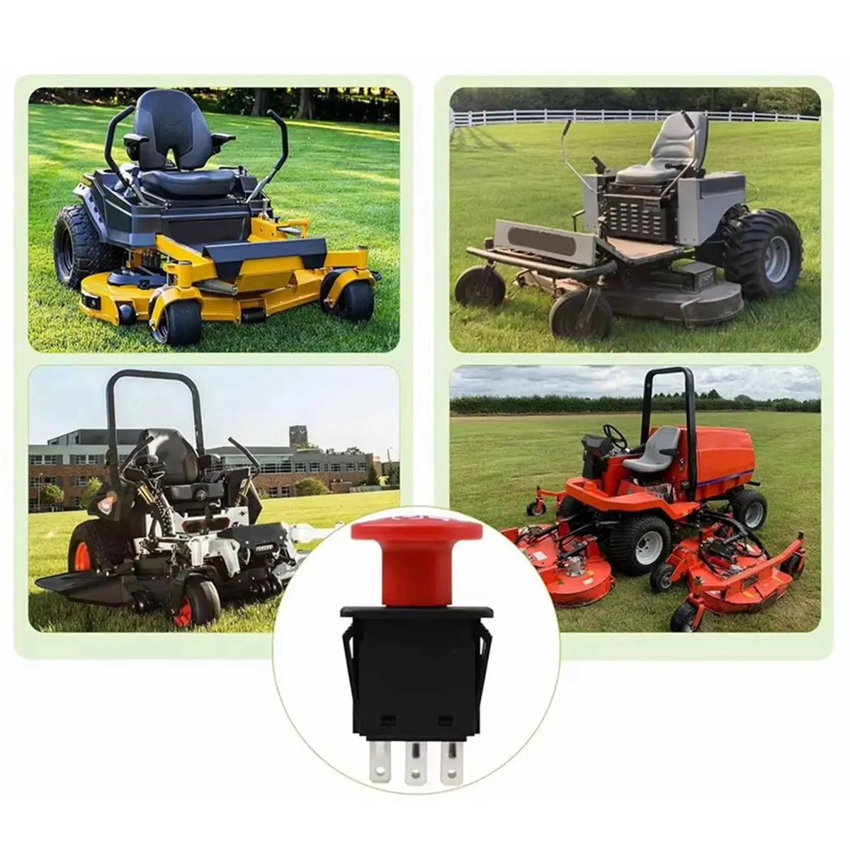 Top Sale PTO Switches for Select and Crawler Mowers, Push Button Industrial Mower Switches