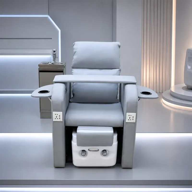 Electric Reclining Sofa Chair for Manicure Pedicure Eyelash Extensions Foot Soaking and Massage Beauty Furniture
