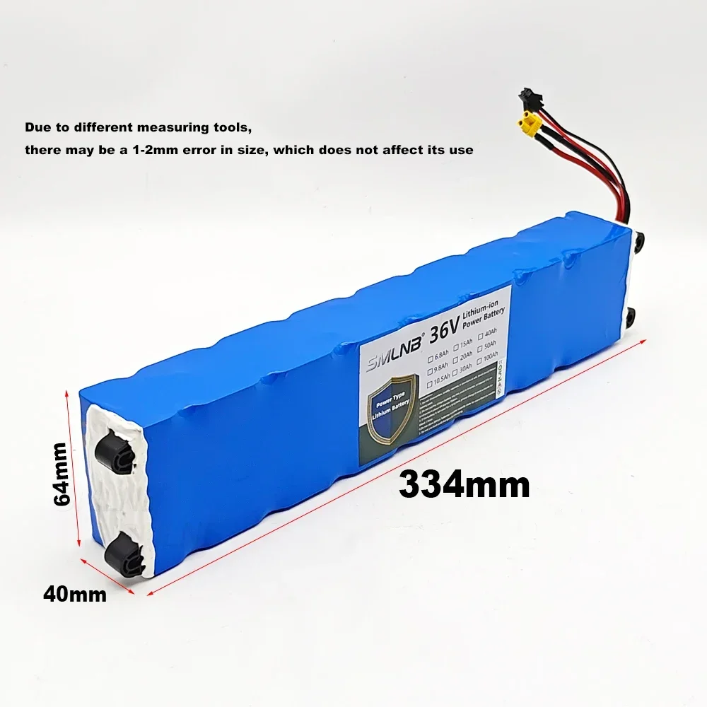 

M365 E-BK Power Battery with BMS 42V Electric Scooter 36V Battery 9.8Ah 18650 lithium battery pack 10S3P 10500mAh