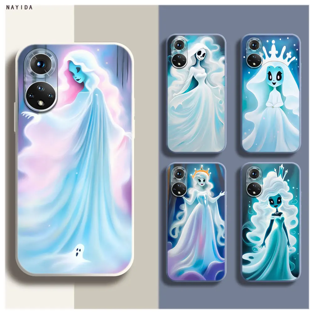 Phone Case For Honor 70 50 X6A X9B X7A X8A X9A Soft Silicone Original Cover Painting Ghost Princess