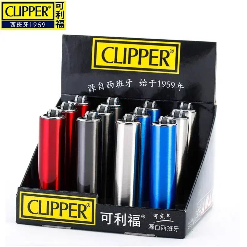 Clipper Lighter Metal Sand Wheel Igniter Butane Torch Lighter Smoking Accessories 12 Whole Gas Lighter Men\'S Gadget Gift