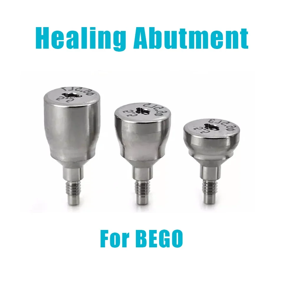 10Pcs Dental Implant Healing Abutments Fits BEGO Dental Titanium Gingival Former Emergence Profile Caps Screws Surgical Supplies
