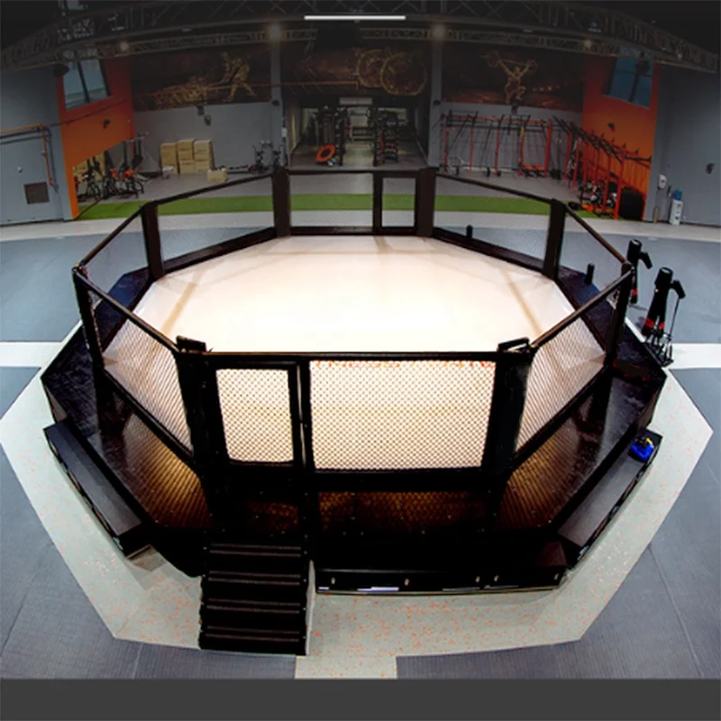 Championship Cage Elevated Outdoor Portable Octagon MMA Catwalk Training Customizable Steel Material Boxing Martial Arts