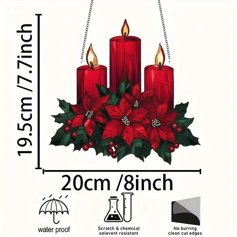 شجرة عيد الميلاد الاكريليك شقة معلقة زخرفة لنافذة Suncatcher الملاك سانتا كلوز ديكور ل 2025 عيد الميلاد نافيداد لوازم الحفلات