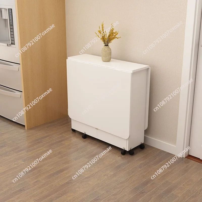 Folding Dining Table Modern Simplicity Multifunctional Movable Storage Kitchen Table Home Furniture Living Room