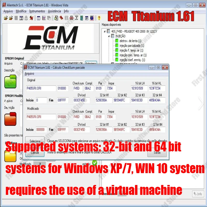 Ecm Titanium V1.61 software with 26100 Driver ECU Calibration software With 26000 + Driver ECM 18259+ Drivers for ecu tool