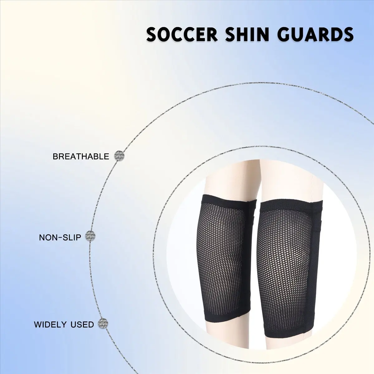 

Эти 2 пары футбольных носков с защитой голени, дышащие футбольные щитки для голени, держатель для накладок на голень для игры в мяч, бега, езды на велосипеде S