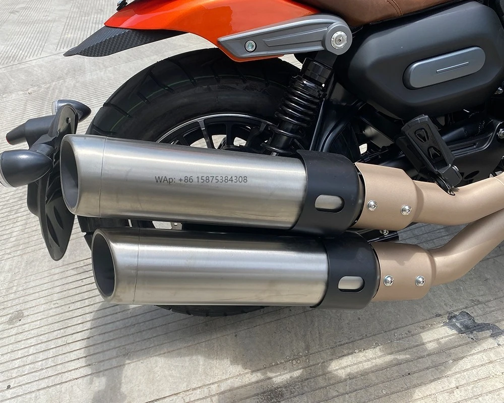 Factory Direct New Aluminium Steel Motorcycle Muffler Exhaust System Spare Parts Compatible Weiba400cc