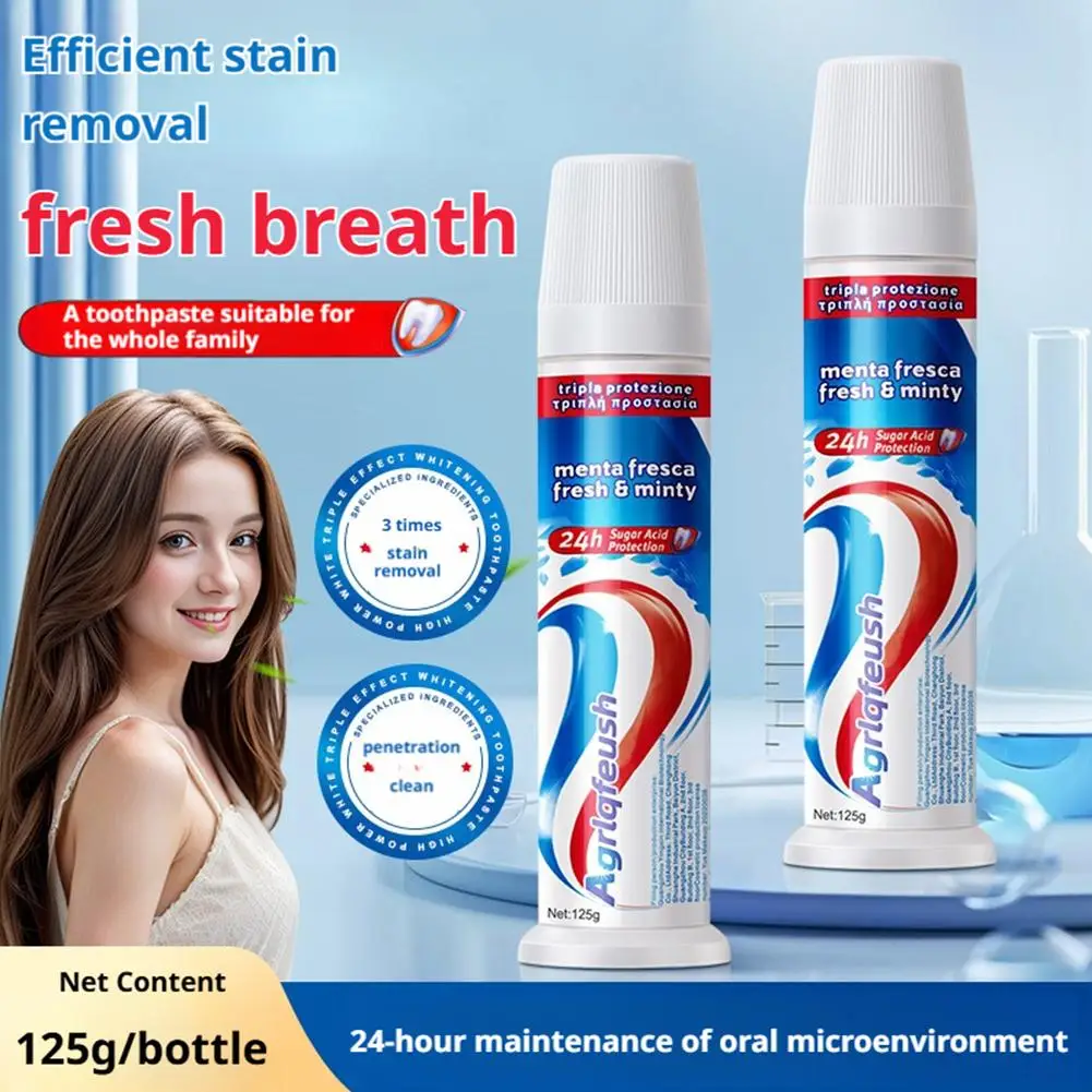 125g Fresh Breath Toothpaste with Natural Plant Ingredients Whitens teeth repairs cavities removes plaque deeply cleanses breath