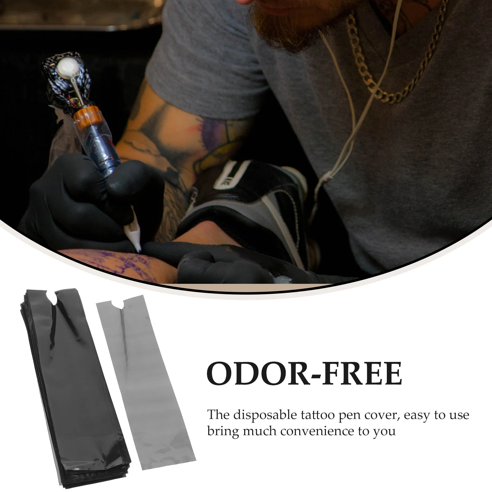 200 قطعة من البلاستيك آلة الوشم غطاء القلم التفاف المتاح ل قلم الوشم كم حماية آمنة موثوقة معدات الوشم #1