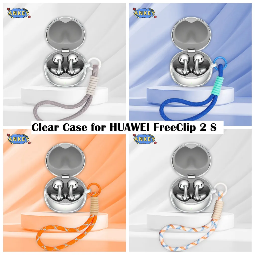 Compatible with HUAWEI FreeClip 2 S Case Protective Transparent Clear TPU Covers Bluetooth Earphone Shell Headphone Portable