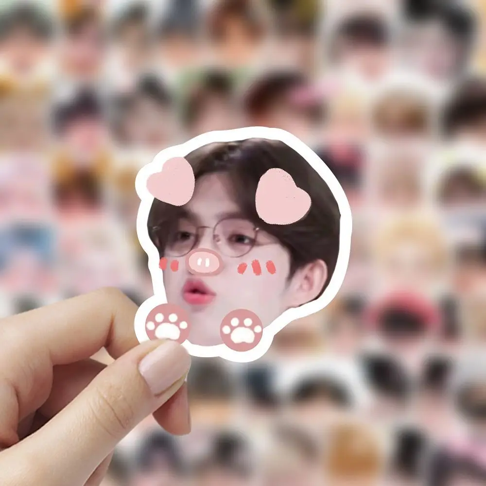 100 قطعة من ملصقات الرأس الكورية اللطيفة S.COUPS JEONGHAN ملصقات الرأس الكبيرة الإبداعية عالية الوضوح جوشوا يونيو هوشي ملصقات الصور هدية