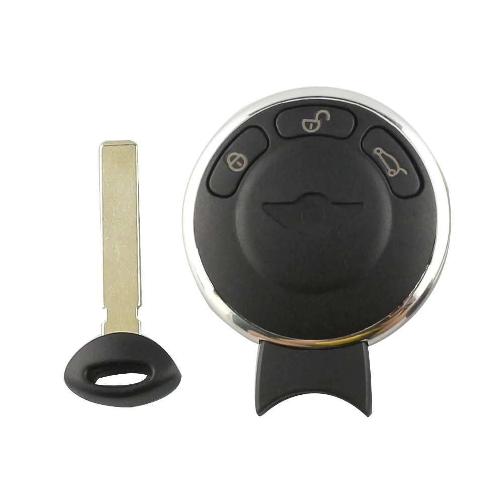 Carcasa de llave a distancia de coche para BMW Mini Cooper R58 R56 R57 Cabrio R60 R61 Clubman Countryman, funda Fob de tarjeta inteligente de 3 botones, hoja pequeña