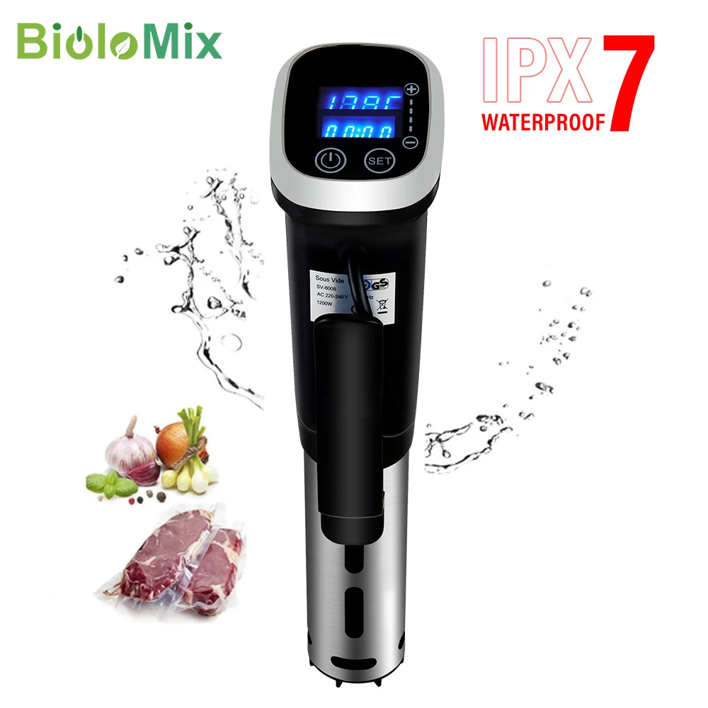 BioloMix 2.55 Generation Sous Vide Cooker Machine IPX7 Waterproof  Circulator Accurate Cooking With LED Digital Display