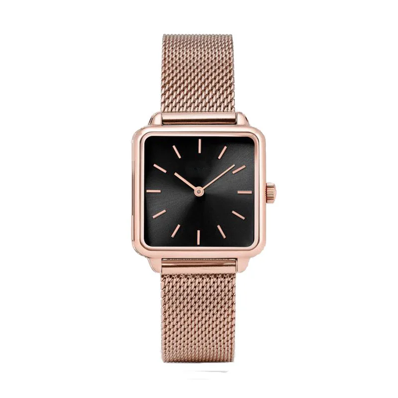 Couple Unisex Watch for Men Women Quartz Watches Ladies Simple Minimalist Reloj Male Clock Unusual Square Dial Shaped Wristwatch