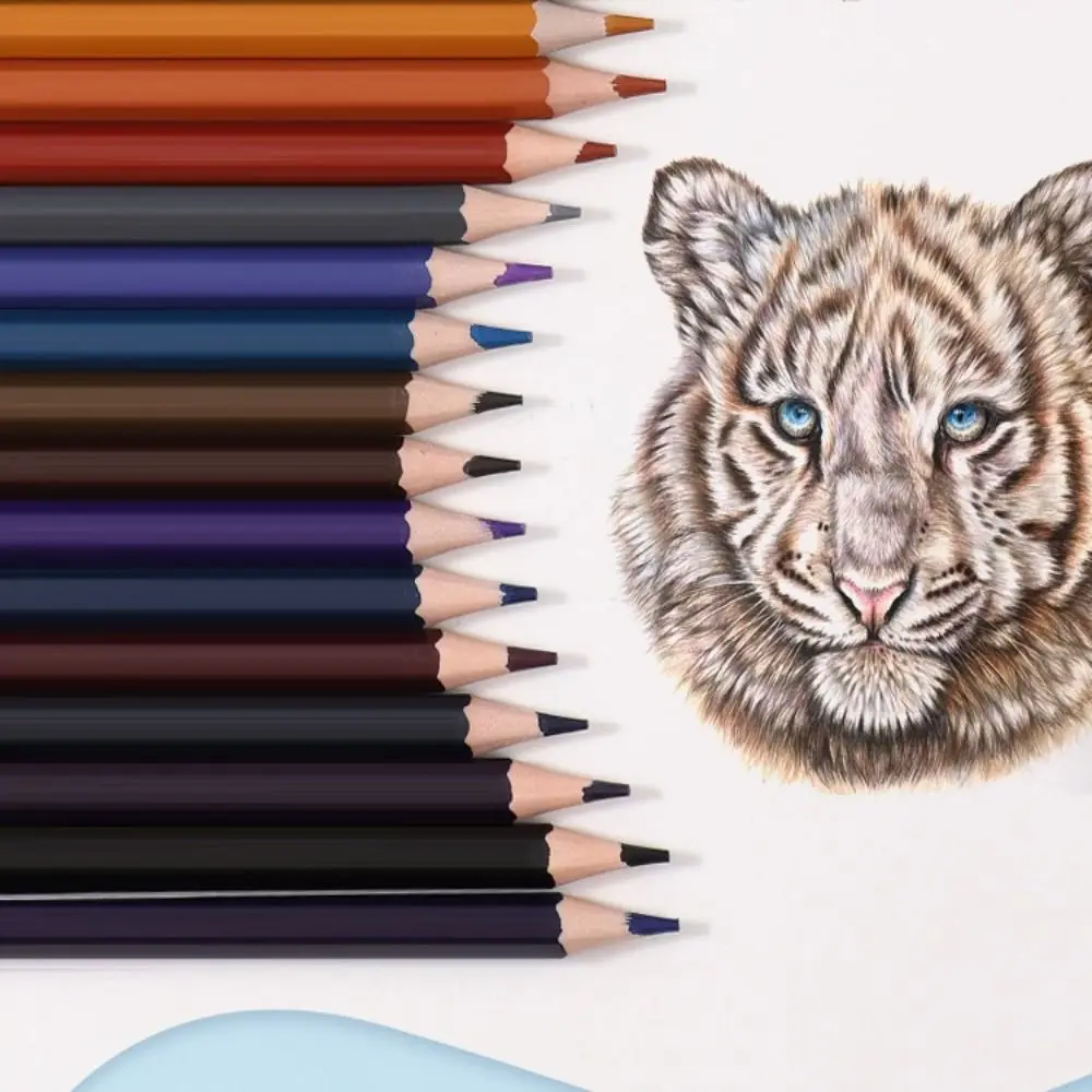 

1 Set 12/18/24/36/48 Colors Painting Pencil Set Oil-based Colored Pencils Stationery Pencil Professional with Eraser