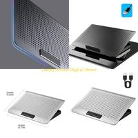 T3EE Laptop Cooler Aluminum Notebook Cooler Base Portable Laptop Fan Cooling Pad