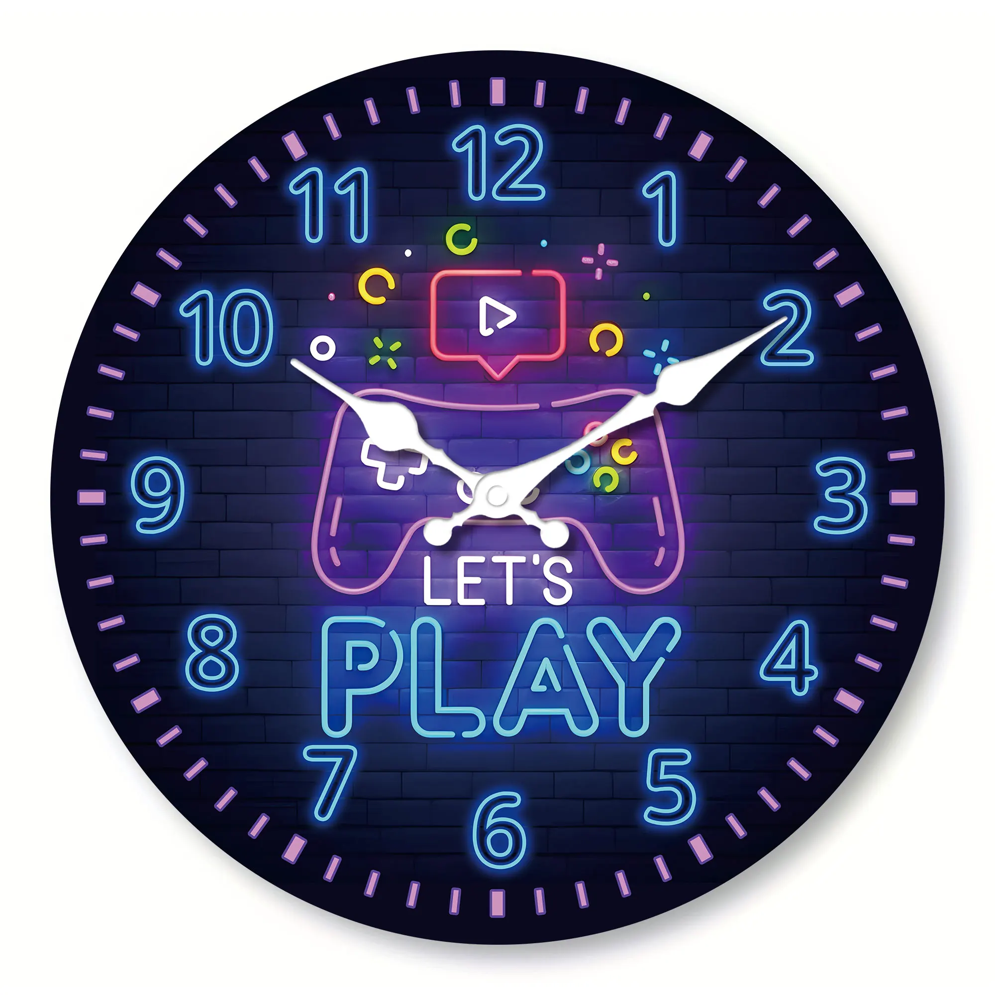 Kreative Wanduhr aus Holz mit Spielgriff, geräuschlose Wanduhr im modernen Design, Wohnzimmer, Esszimmerdekoration, Heimdekoration