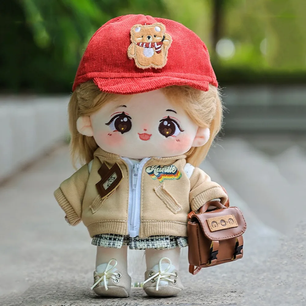 

Academy Style Cotton Doll Clothes Set Backpack Hoodies Cotton Doll Skirt Fashion Hat Idol Dolls Dress 20cm Cotton Doll