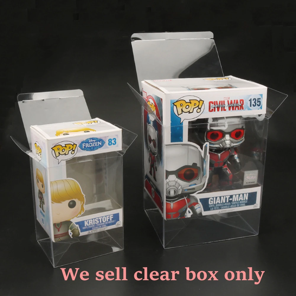 for 4inch high quality Transparent Clear box by hand for Funko pop series collection storage protective box