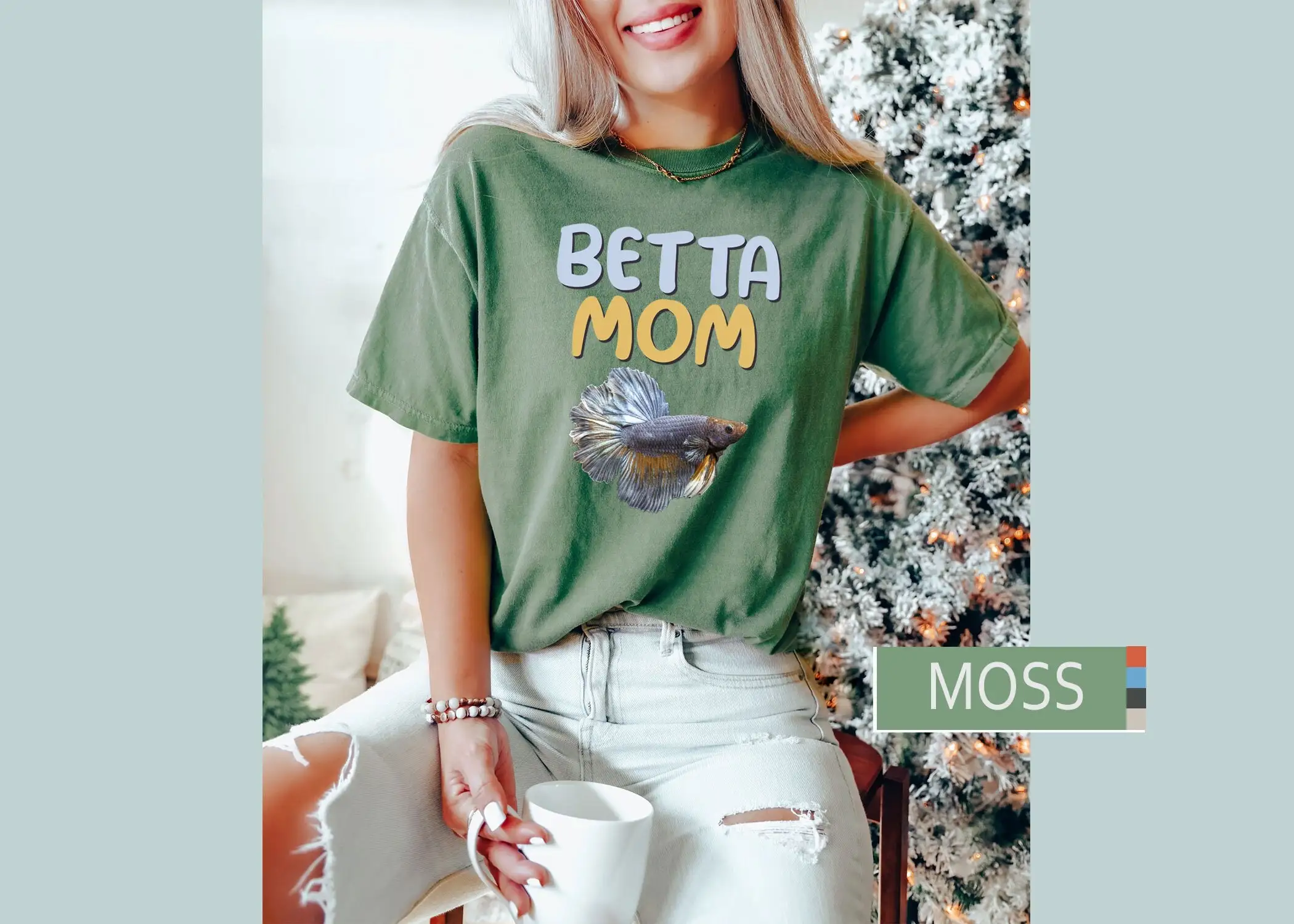 

Betta Mom T Shirt Fish Mothers Day For Lover Family Owner